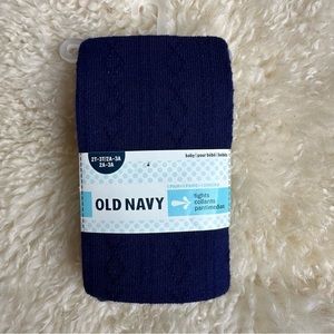 NWT Old Navy girls tights navy blue 2T-3T